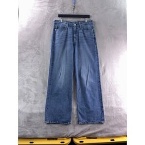 rag & bone Logan Mid Rise Wide Leg Jeans Womens Size 29x31 Blue Wash Denim